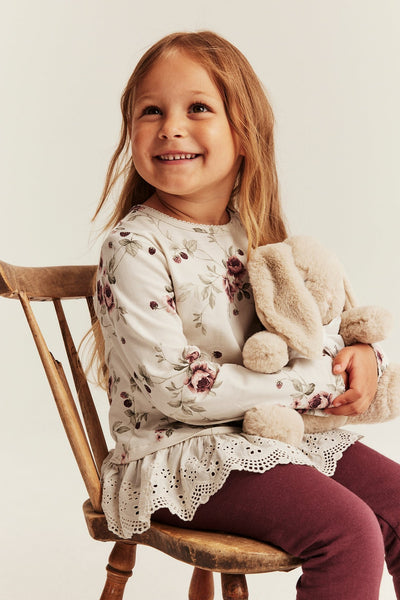 Baby & Kids jersey top with lace ruffle