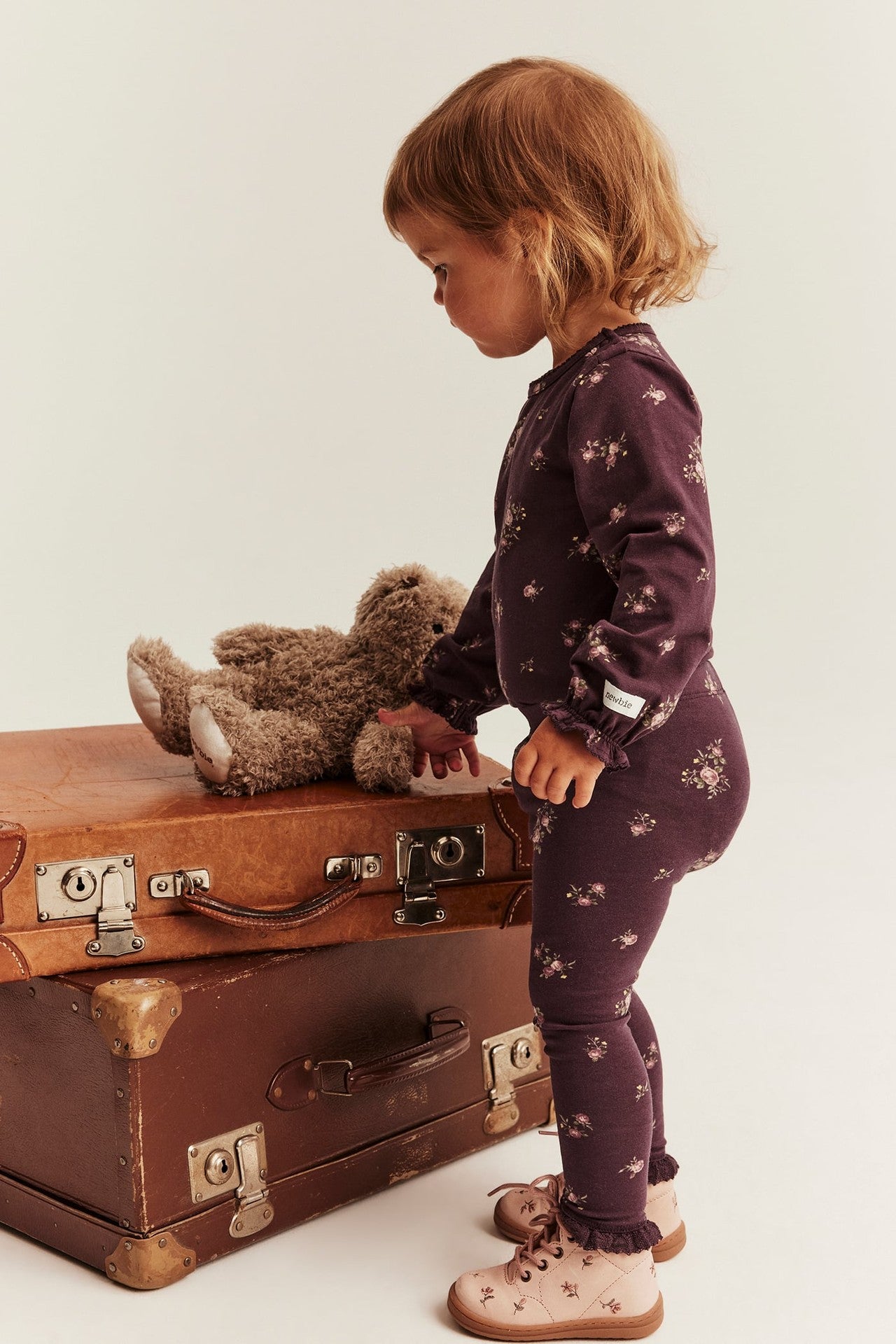 Baby floral leggings with frill