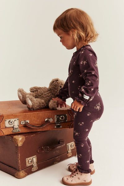 Baby floral leggings with frill