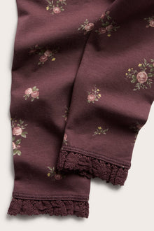 Baby floral leggings with frill