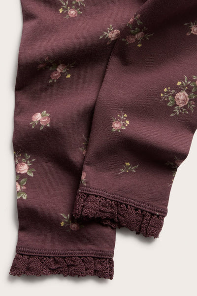 Baby floral leggings with frill