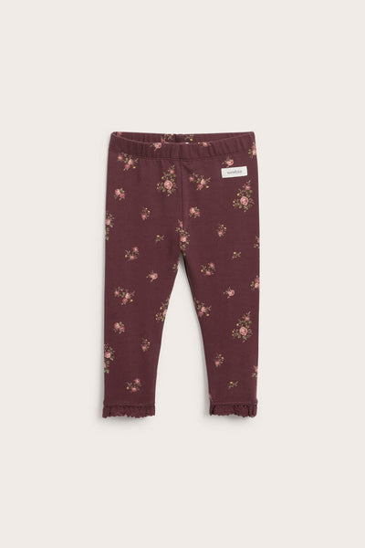 Baby floral leggings with frill