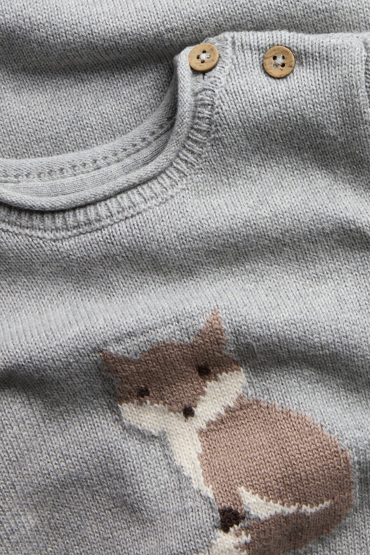 Baby grey fox knit jumper