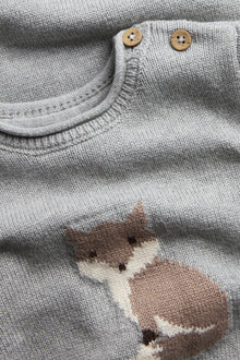 Baby grey fox knit jumper