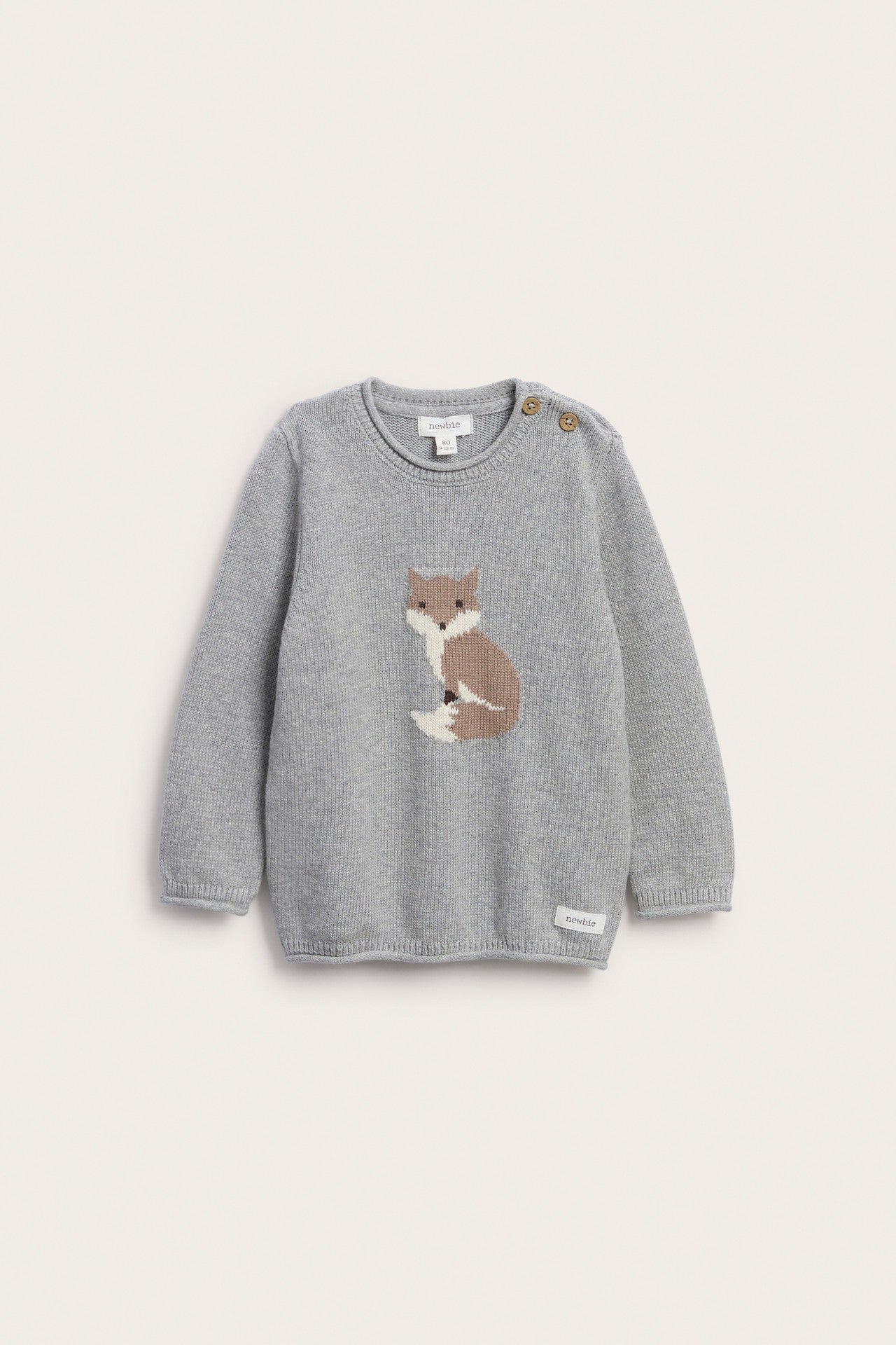 Baby grey fox knit jumper