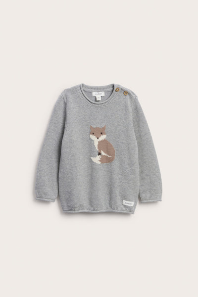 Baby grey fox knit jumper
