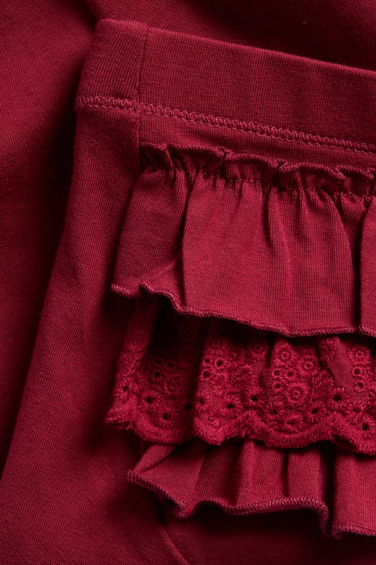 Baby red leggings with frill