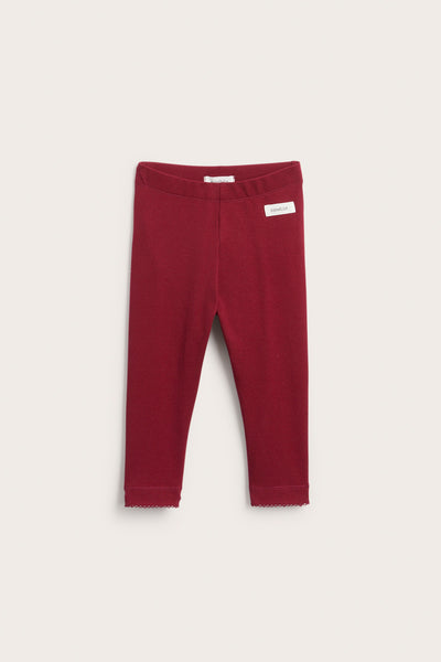 Baby red leggings with frill
