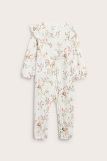 Baby floral pyjamas with frills