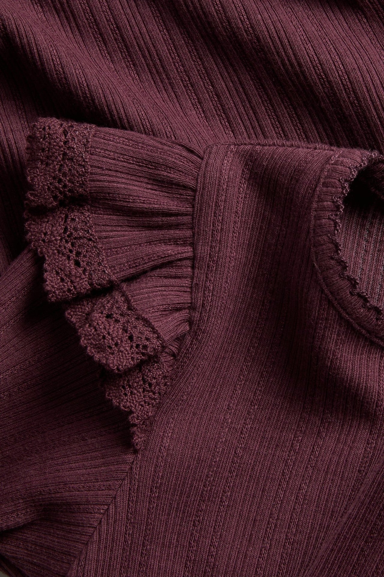 Baby ribbed bodysuit with frills