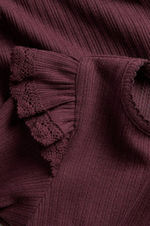 Baby ribbed bodysuit with frills