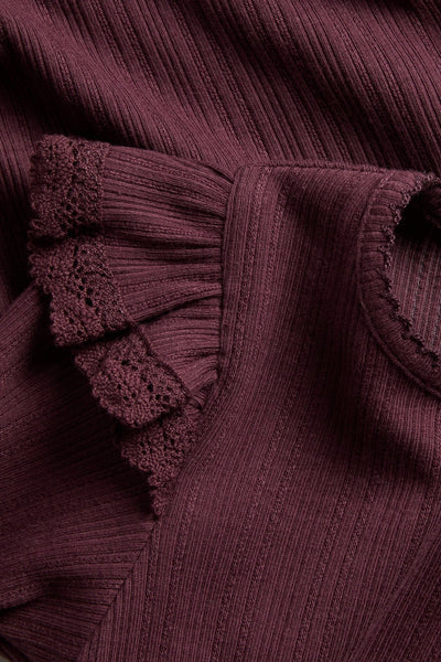 Baby ribbed bodysuit with frills