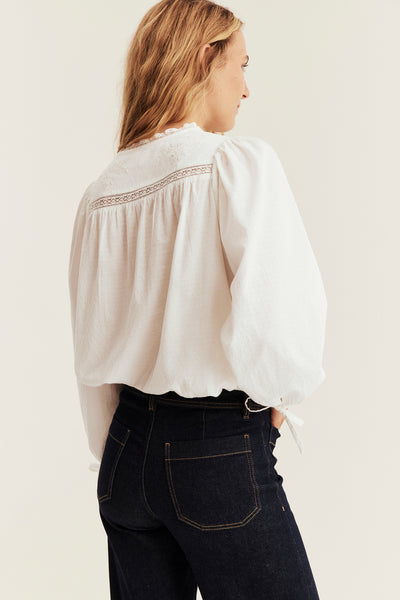 Women’s white embroidered blouse