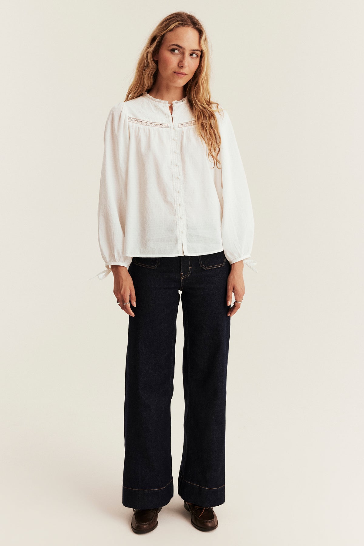 Women’s white embroidered blouse