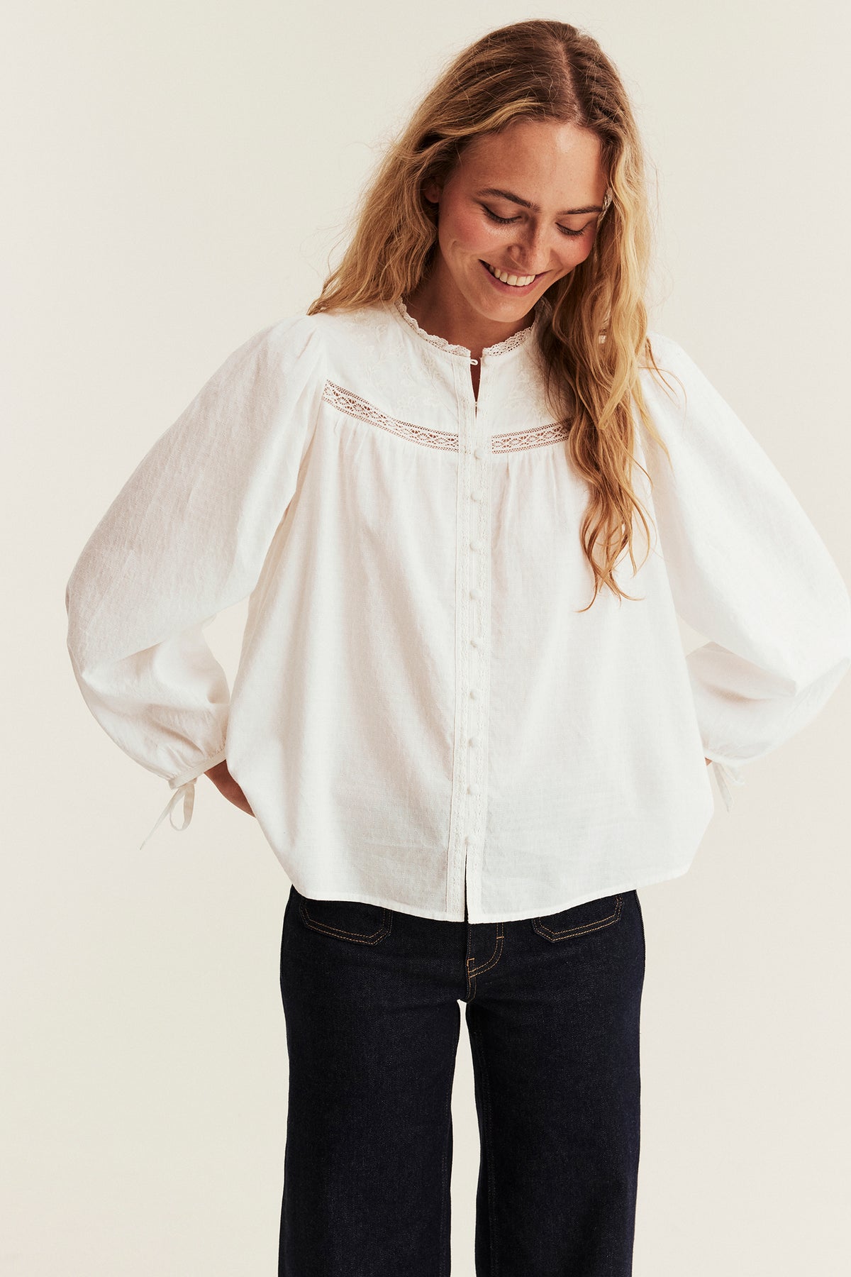 Women’s white embroidered blouse