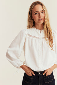 Women’s white embroidered blouse