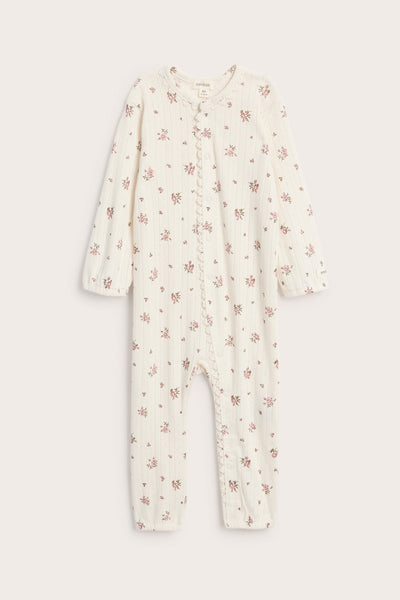Baby pyjamas with rose pattern