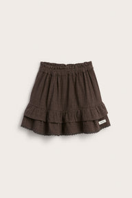 Baby & Kids brown checked frilled skirt