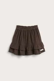 Baby & Kids brown checked frilled skirt