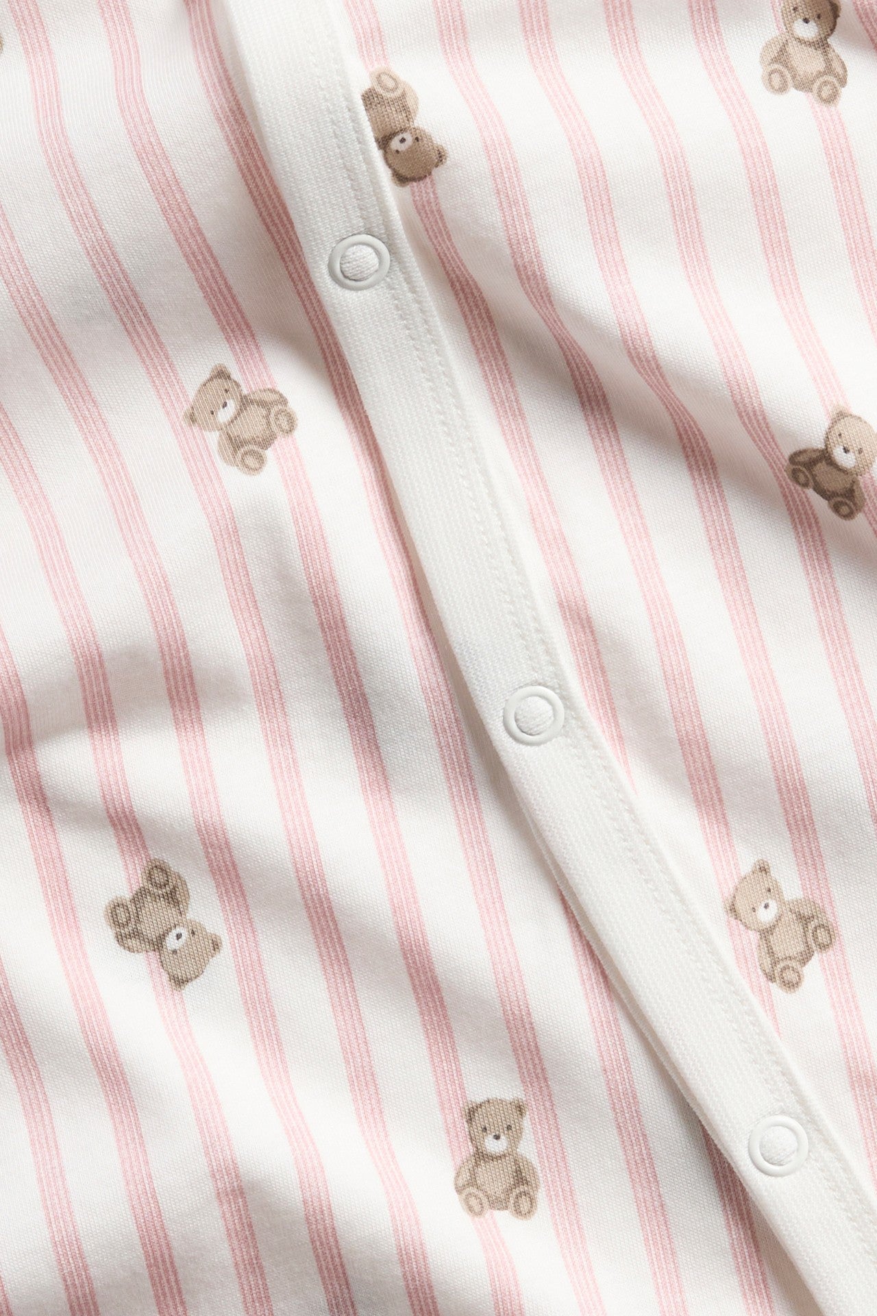 Baby white pyjamas with teddy bears