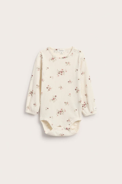Baby ribbed floral bodysuit
