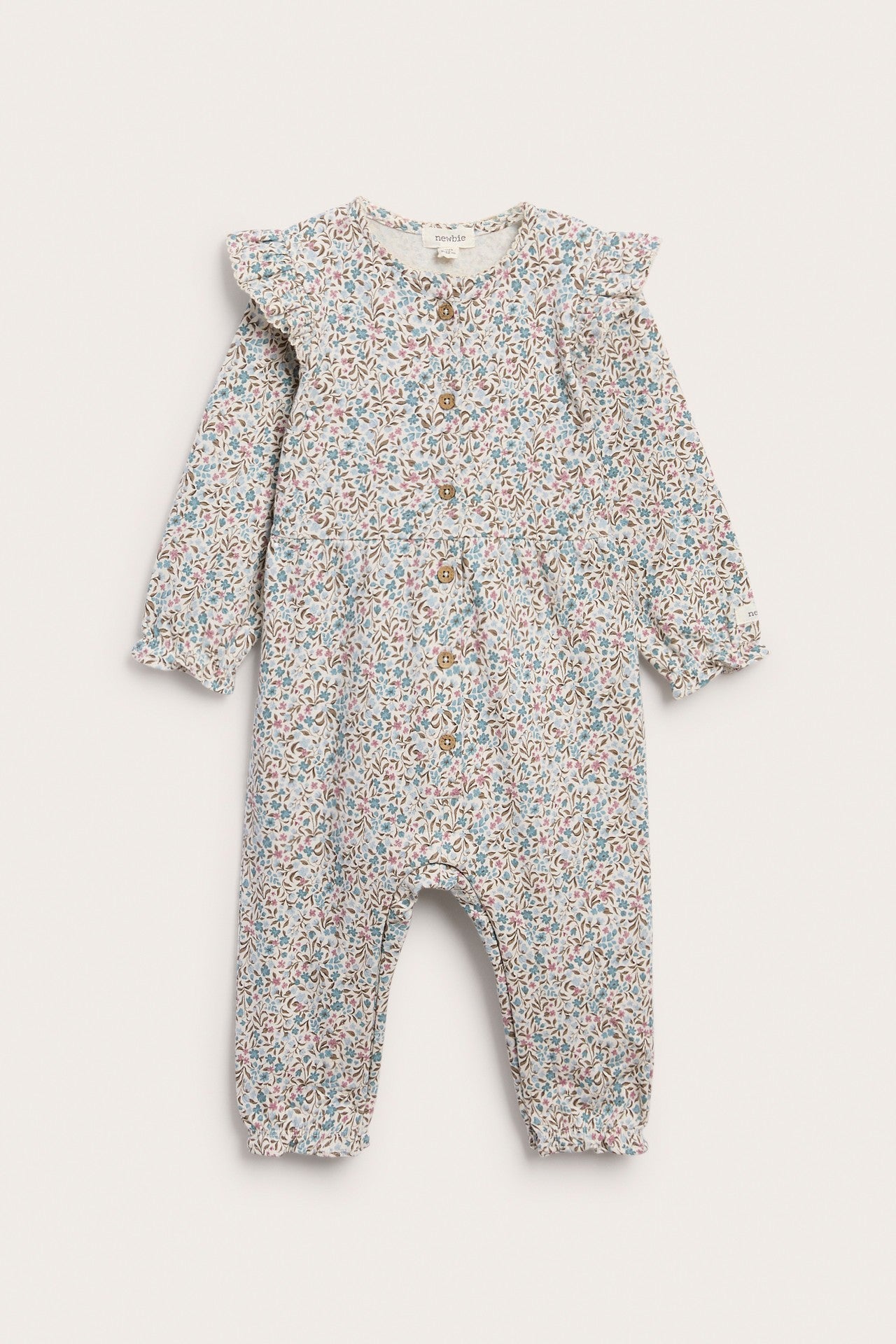 Baby floral jumpsuit with ruffle