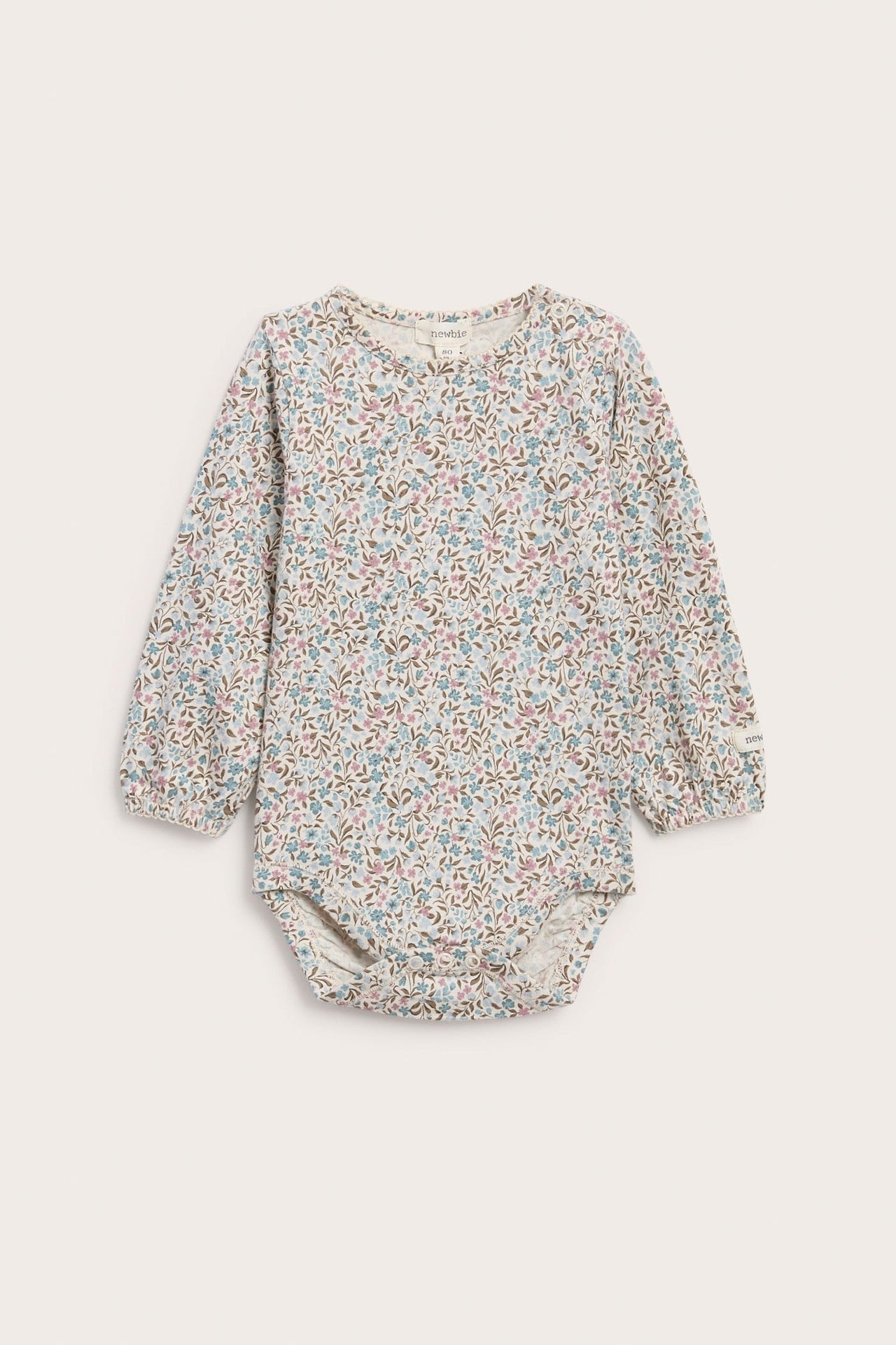 Baby bodysuit with floral print