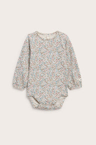 Baby bodysuit with floral print