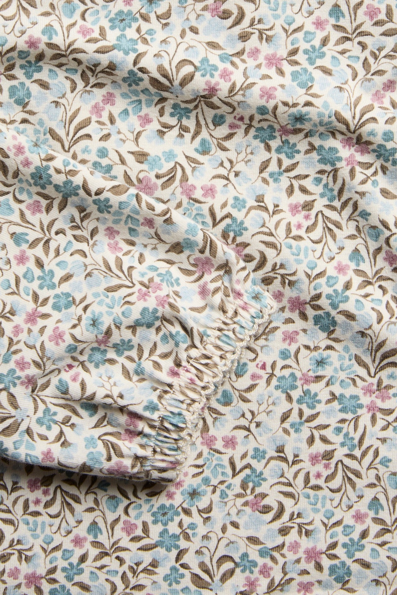 Baby & Kids floral top with picot collar