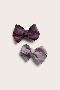 Kids purple hair slide with bow (2-pack)