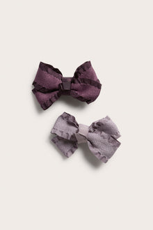 Kids purple hair slide with bow (2-pack)