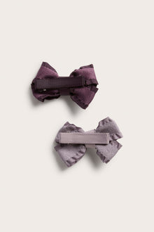 Kids purple hair slide with bow (2-pack)