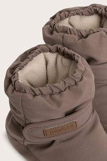 Baby brown water-repellent booties