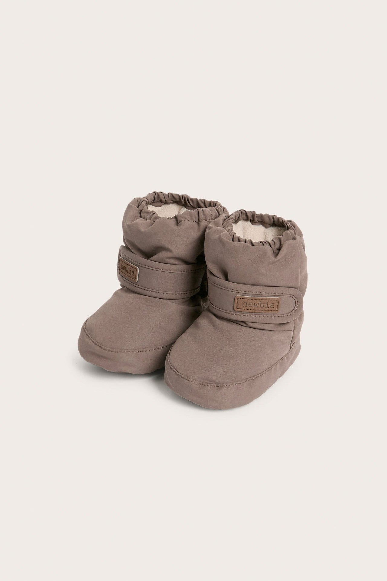 Baby brown water-repellent booties