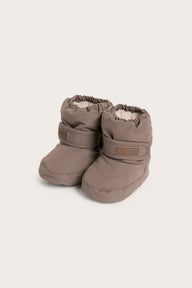 Baby brown water-repellent booties