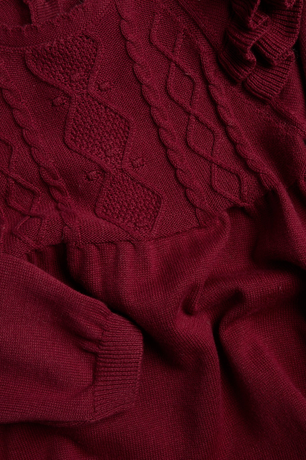 Baby red christmas dress with frills