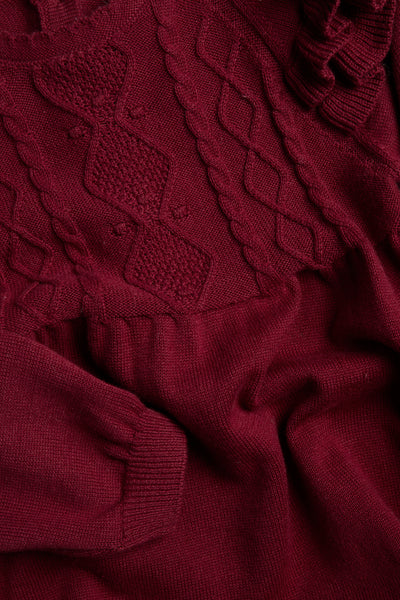 Baby red christmas dress with frills