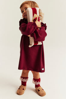 Baby red christmas dress with frills