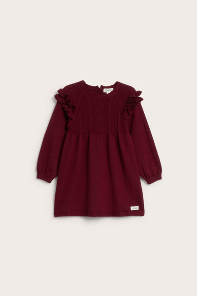 Baby red christmas dress with frills