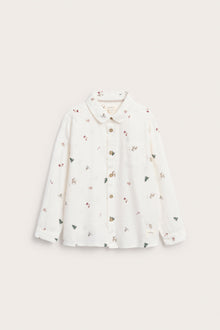 Kids white shirt with all-over pattern