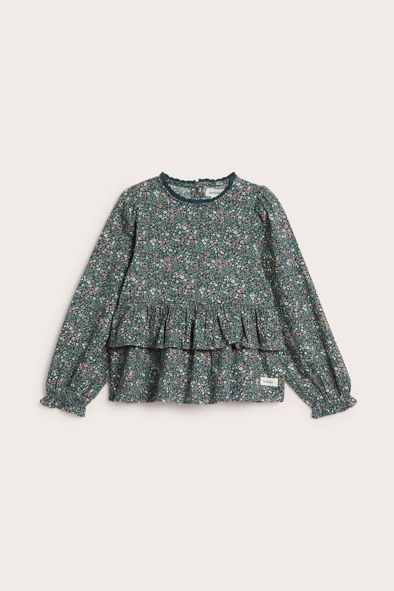 Kids floral blouse with frills