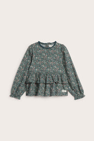 Kids floral blouse with frills