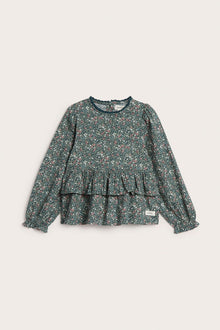 Kids floral blouse with frills