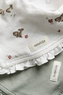 Baby bibs with frill (2-pack)