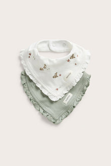 Baby bibs with frill (2-pack)