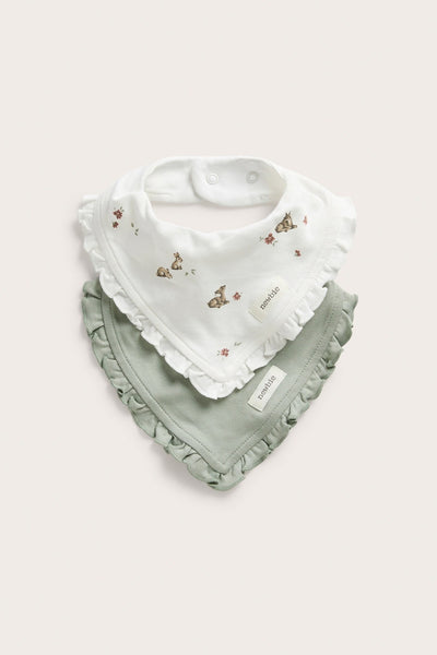 Baby bibs with frill (2-pack)
