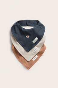 Baby fox motif bibs (3-pack)