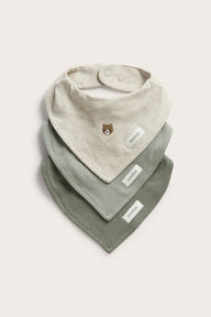 Baby bibs with bear print (3-pack)
