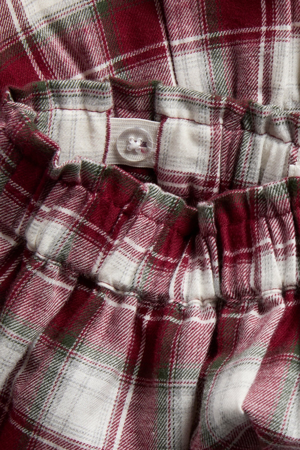 Kids red & white checked skirt with lace