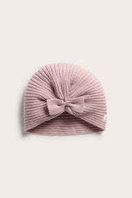 Baby & kids ribbed beanie with bow